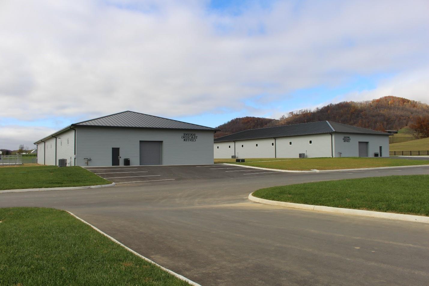 DVTC Equine Teaching Center (on right)